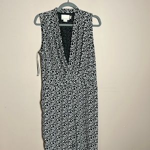 Cynthia Rowley Silk Black and White Maxi Jumpsuit size 10